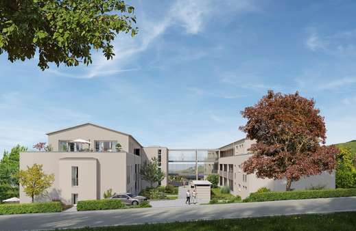 Ansicht von Süden - Erdgeschosswohnung in 79379 Müllheim mit 59m² kaufen