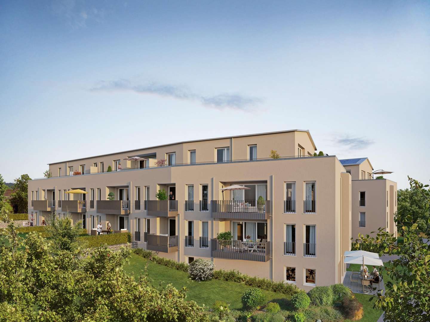 Ansicht von Osten - Erdgeschosswohnung in 79379 Müllheim mit 59m² kaufen