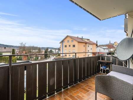 Aussicht vom Balkon - Etagenwohnung in 78333 Stockach mit 92m² kaufen