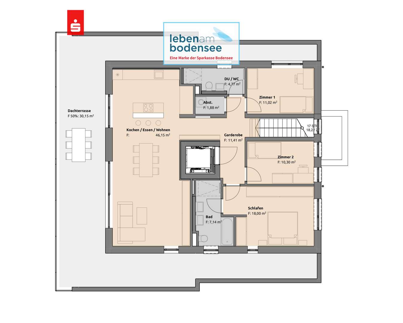 Grundriss Wohnung 4 - Penthouse Grundriss Wohnung 4 - Penthouse - Penthouse-Wohnung in 88069 Tettnang mit 139m² kaufen