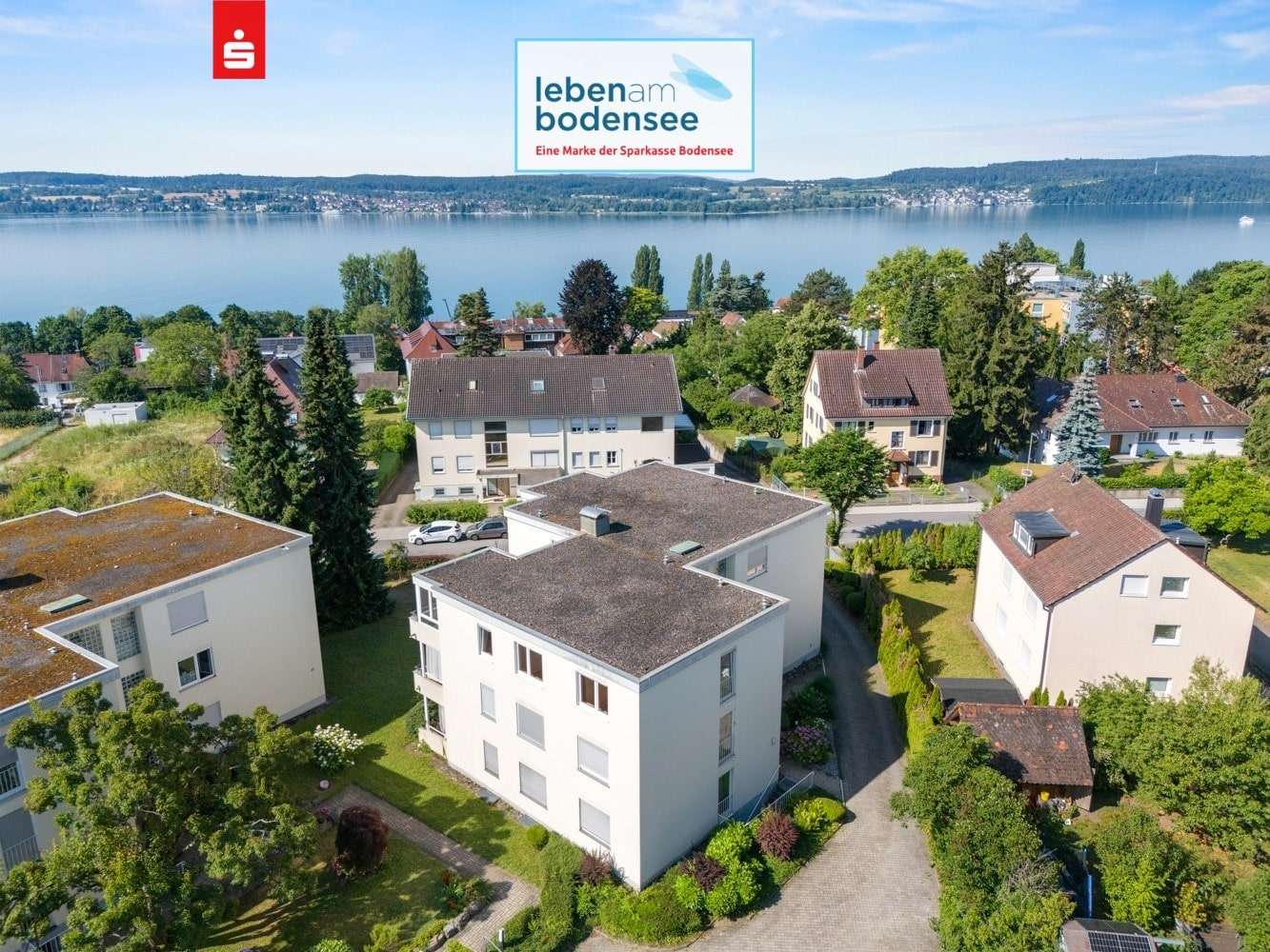 Luftaufnahme - in Seenähe Luftaufnahme - in Seenähe - Dachgeschosswohnung in 88662 Überlingen mit 93m² kaufen