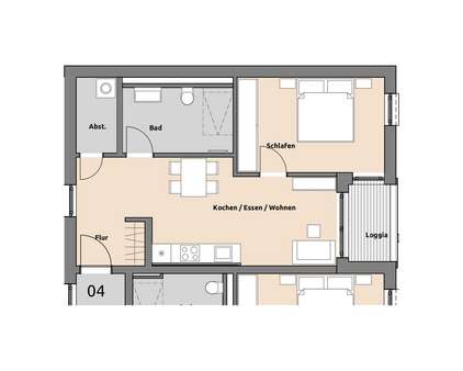 Wohnung 3. OG A08 - Etagenwohnung in 88069 Tettnang mit 50m² kaufen