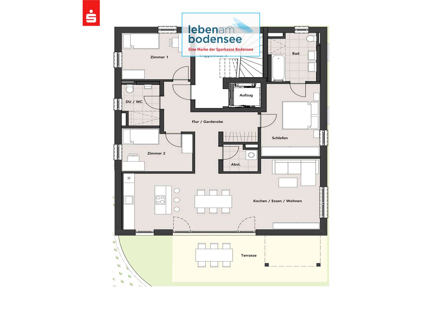 Wohnung 1 - EG Haus A - Erdgeschosswohnung in 88085 Langenargen mit 118m² kaufen