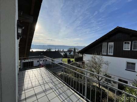 Blick vom Balkon - Doppelhaushälfte in 78343 Gaienhofen mit 189m² kaufen