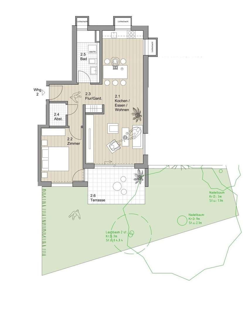 Grundriss Wohnung 2 - Wohnung in 78464 Konstanz mit 68m² kaufen