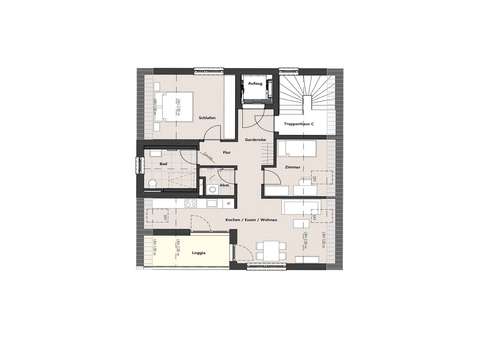 Wohnung 10 - DG Haus C - Dachgeschosswohnung in 88085 Langenargen mit 66m² kaufen