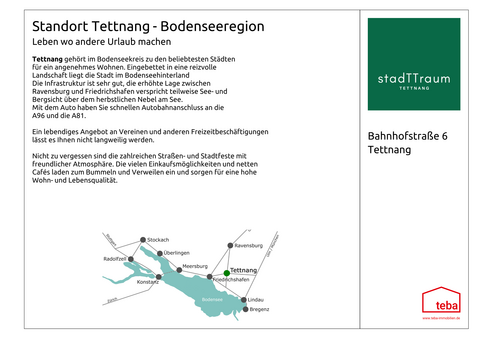 Stadt Tettnang - Erdgeschosswohnung in 88069 Tettnang mit 56m² kaufen