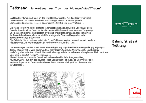 Lage - Erdgeschosswohnung in 88069 Tettnang mit 46m² kaufen