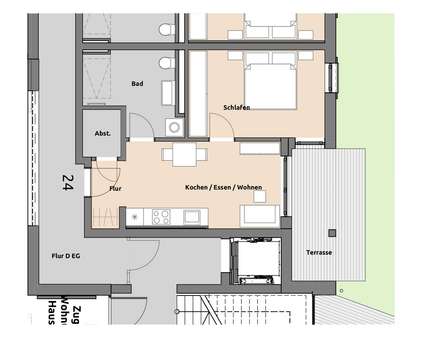 Wohnung EG D24 - Erdgeschosswohnung in 88069 Tettnang mit 46m² kaufen