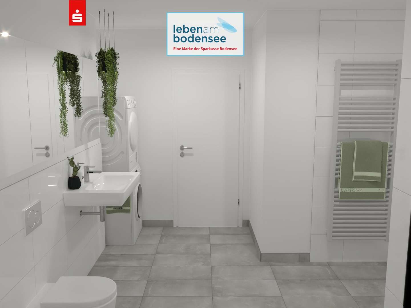 Visualisierung Bad Designbeispiel - Etagenwohnung in 88069 Tettnang mit 45m² kaufen