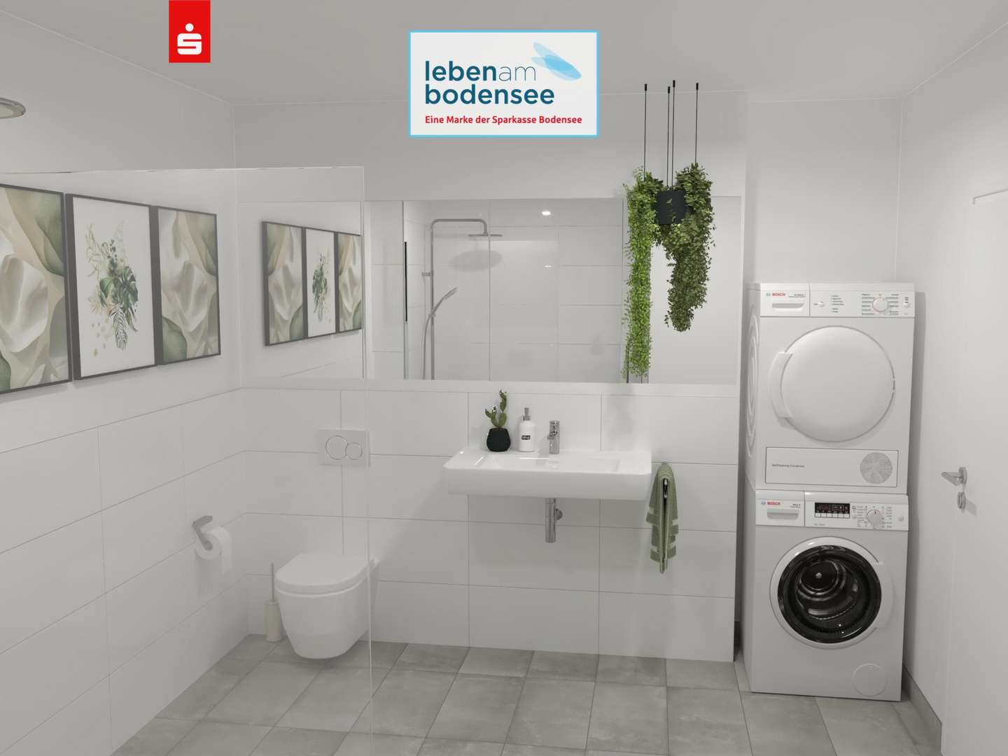 Visualisierung Bad Designbeispiel Visualisierung Bad Designbeispiel - Etagenwohnung in 88069 Tettnang mit 51m² kaufen