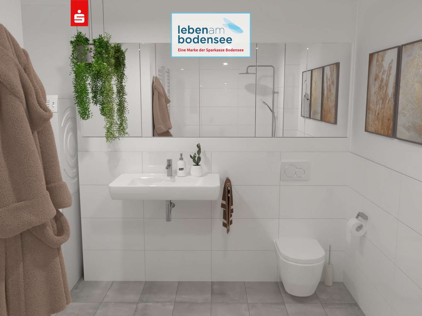 Visualisierung Musterbad Designbeispiel - Etagenwohnung in 88069 Tettnang mit 43m² kaufen