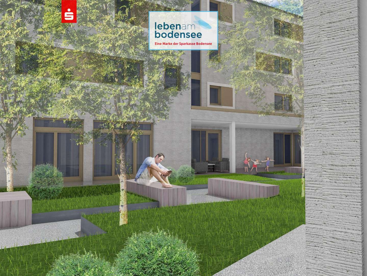 Visualisierung Innenhof - Etagenwohnung in 88069 Tettnang mit 73m² kaufen