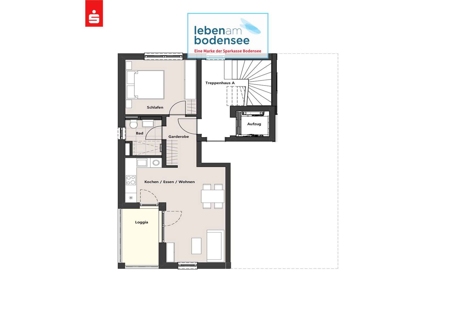 Wohnung 3 - 1. OG Haus A Wohnung 3 - 1. OG Haus A - Etagenwohnung in 88085 Langenargen mit 49m² kaufen