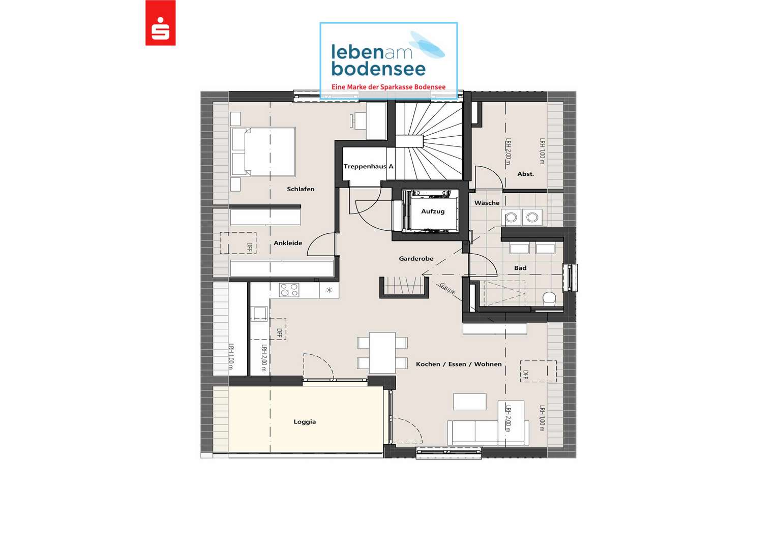 Wohnung 4 - DG Haus A Wohnung 4 - DG Haus A - Dachgeschosswohnung in 88085 Langenargen mit 80m² kaufen