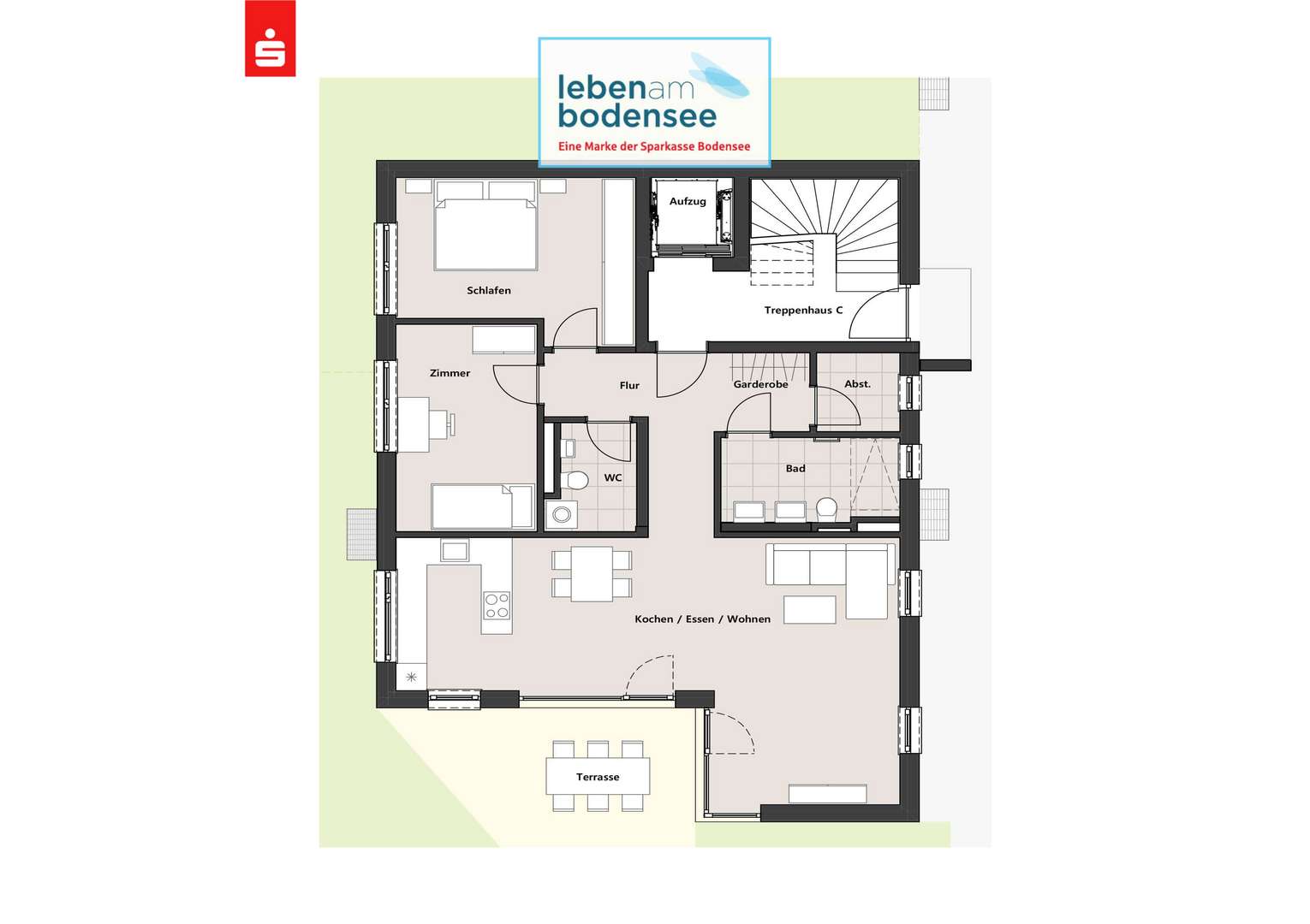 Wohnung 8 - EG Haus C Wohnung 8 - EG Haus C - Erdgeschosswohnung in 88085 Langenargen mit 100m² kaufen