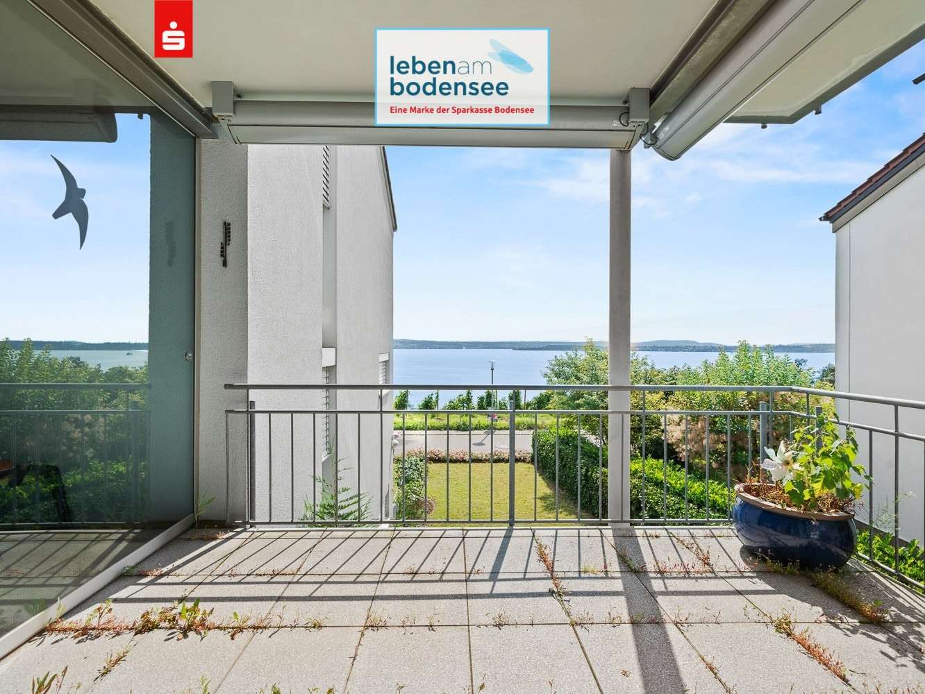 Seesicht vom Südbalkon Seesicht vom Südbalkon - Etagenwohnung in 88709 Meersburg mit 52m² kaufen