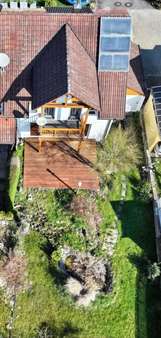 Südansicht von oben - Doppelhaushälfte in 88682 Salem mit 130m² kaufen