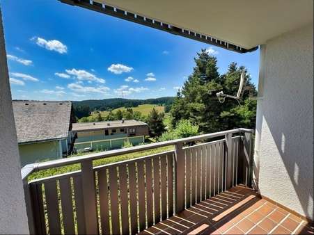 Blick vom Balkon - Souterrain-Wohnung in 78136 Schonach mit 43m² kaufen