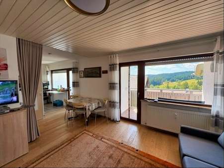 Zimmer mit Blick zu den Balkonen - Souterrain-Wohnung in 78136 Schonach mit 43m² kaufen