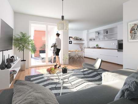 visualisierte Innenaufnahme - Penthouse-Wohnung in 78050 Villingen-Schwenningen mit 155m² kaufen