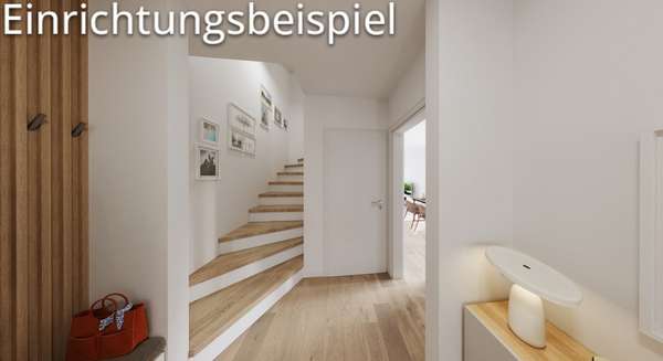 Flur/Treppe ins Obergeschoss Flur/Treppe ins Obergeschoss - Reihenmittelhaus in 85305 Jetzendorf mit 145m² kaufen