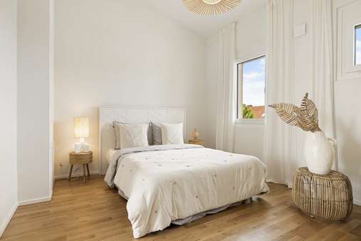 Schlafzimmer - Doppelhaushälfte in 85250 Altomünster mit 110m² kaufen
