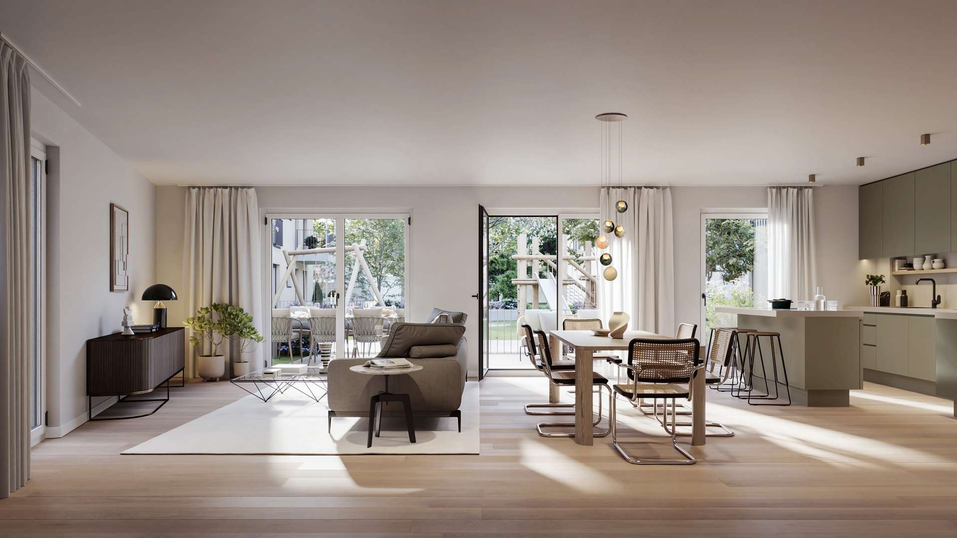 Wohnbeispiel Wohnung 9 Wohnbeispiel Wohnung 9 - Erdgeschosswohnung in 81476 München mit 109m² kaufen