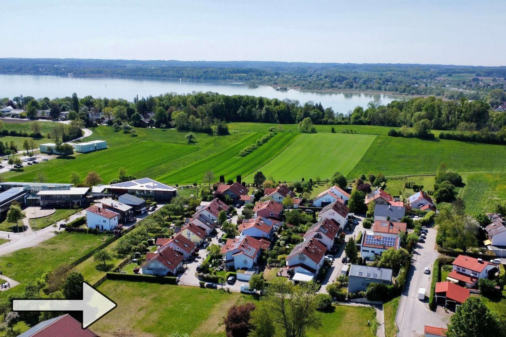 Grundstück Luftbild - Grundstück in 82266 Inning mit 547m² kaufen