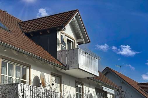 Balkon der Wohnung - Dachgeschosswohnung in 86931 Prittriching mit 91m² kaufen