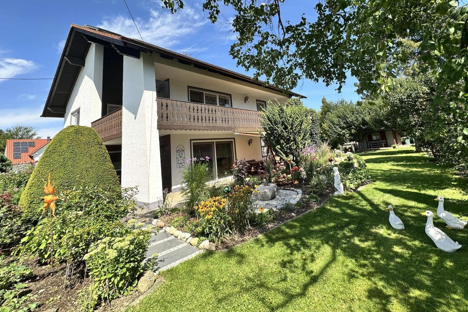 Ansicht Südgarten - Einfamilienhaus in 86859 Igling mit 153m² kaufen