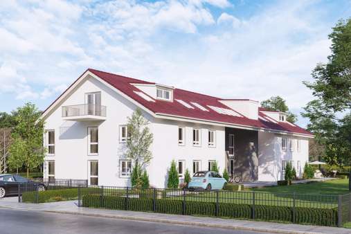 3D Ostansicht - Erdgeschosswohnung in 86899 Landsberg mit 74m² kaufen