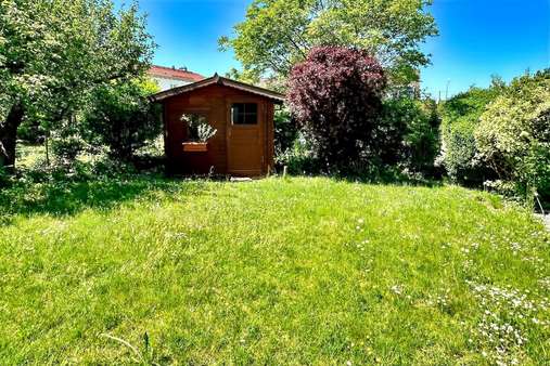 Garten mit Gartenhütte - Doppelhaushälfte in 86899 Landsberg mit 164m² kaufen