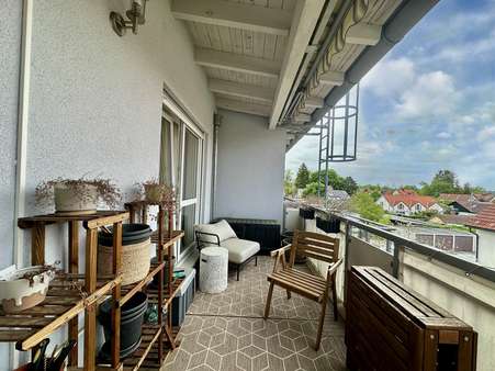 Balkon zur Südseite - Etagenwohnung in 82178 Puchheim mit 87m² mieten