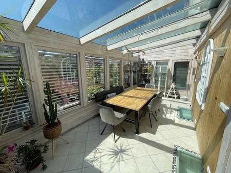 Wintergarten / Essbereich Haus 1 - Zweifamilienhaus in 82281 Egenhofen mit 168m² kaufen