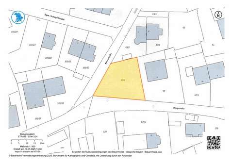 Lageplan Adelshofen - Grundstück in 82276 Adelshofen mit 604m² kaufen