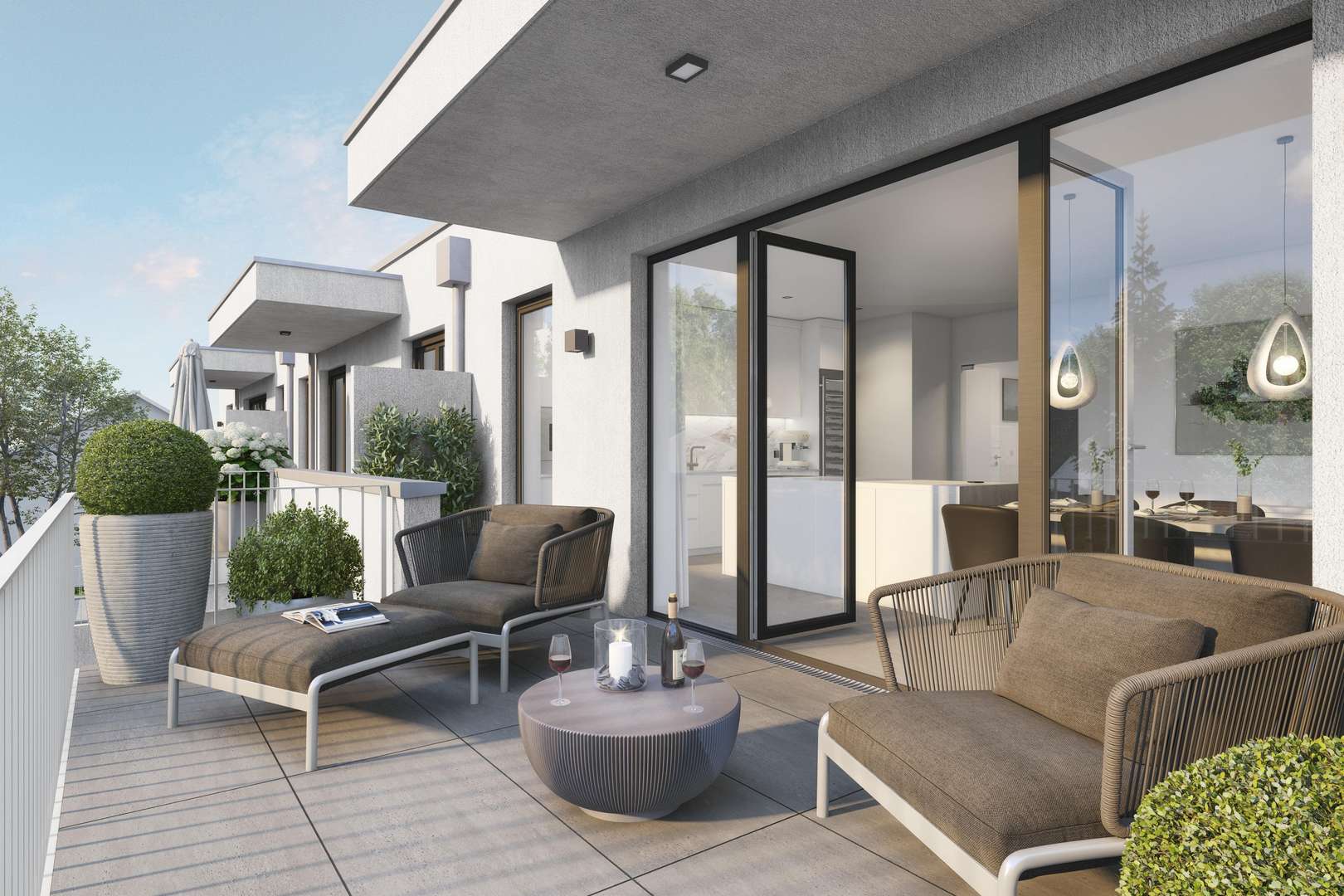 Visualisierung Dachterrasse WHG 11 Visualisierung Dachterrasse WHG 11 - Etagenwohnung in 82110 Germering mit 114m² kaufen