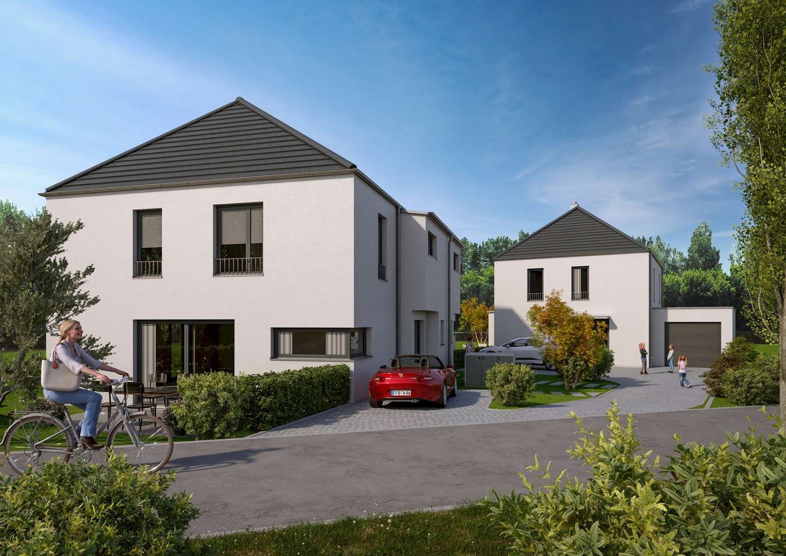 Außenansicht Außenansicht - Doppelhaushälfte in 82256 Fürstenfeldbruck mit 132m² kaufen