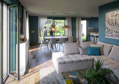 Beispiel Wohnzimmer Beispiel Wohnzimmer - Doppelhaushälfte in 82256 Fürstenfeldbruck mit 132m² kaufen