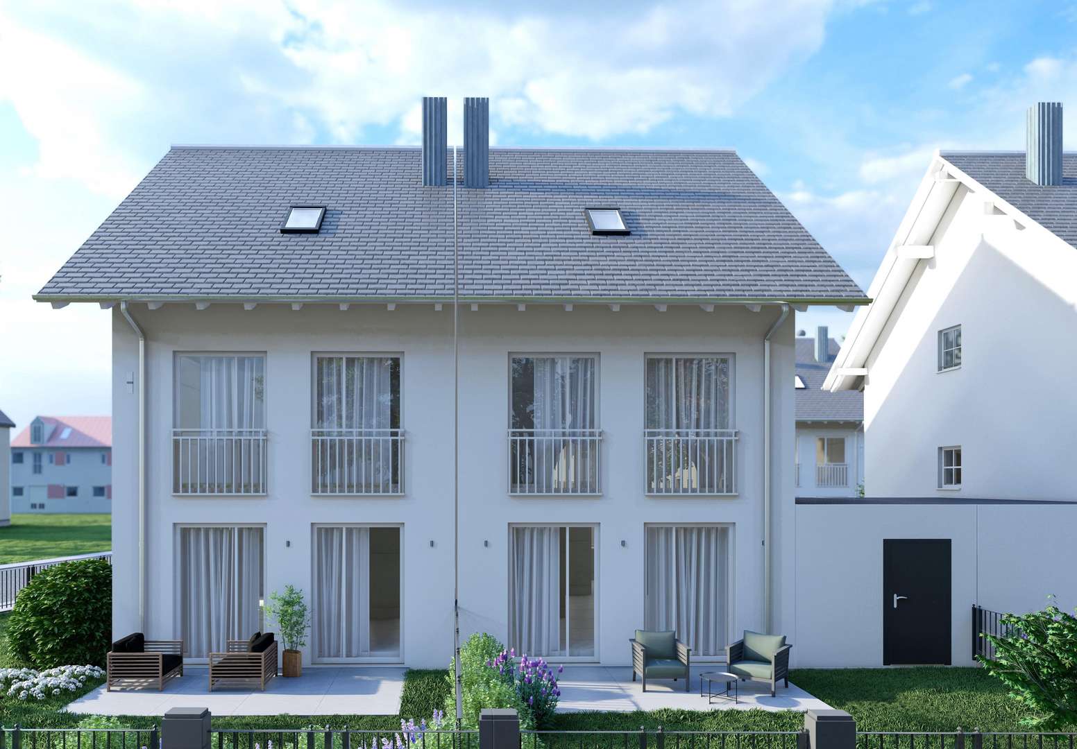 Visualisierung Doppelhaus - Doppelhaushälfte in 82110 Germering mit 117m² kaufen