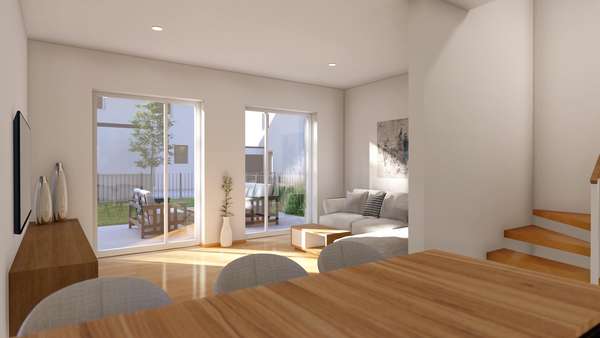 Visualisierung Wohnzimmer - Doppelhaushälfte in 82110 Germering mit 117m² kaufen