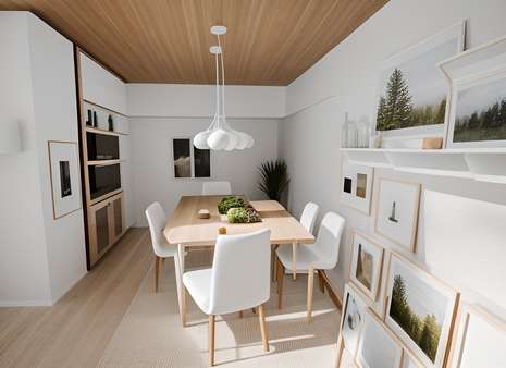 Visualisierung Essbereich - Doppelhaushälfte in 82223 Eichenau mit 113m² kaufen