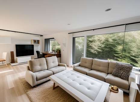 Visualisierung Wohnzimmer - Doppelhaushälfte in 82223 Eichenau mit 113m² kaufen