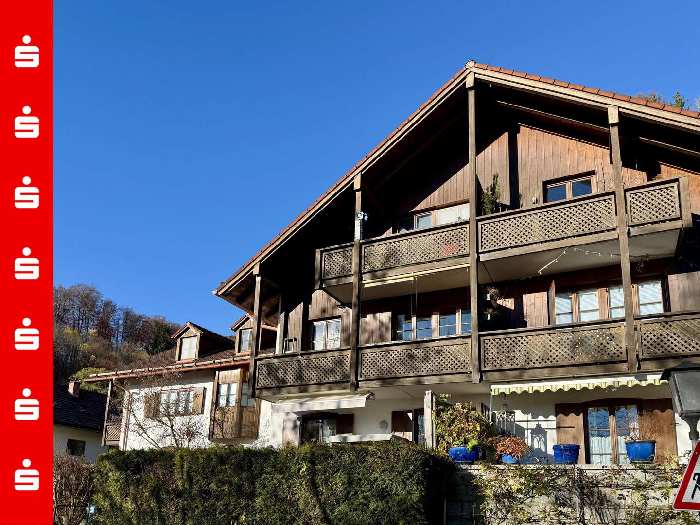 Ostseite des Mehrfamilienhauses Ostseite des Mehrfamilienhauses - Erdgeschosswohnung in 82515 Wolfratshausen mit 56m² kaufen