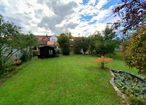 Blick von der Terrasse - Reiheneckhaus in 82515 Wolfratshausen mit 129m² kaufen