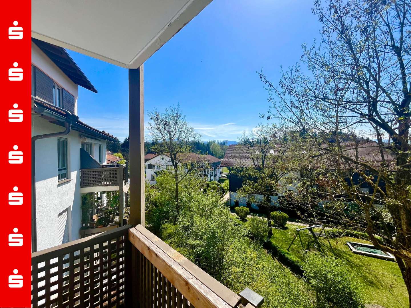 Ausblick Balkon - Etagenwohnung in 82377 Penzberg mit 82m² kaufen