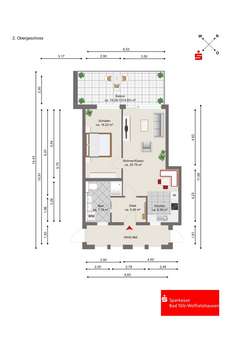 Grundriss Wohnung 6 - Etagenwohnung in 82538 Geretsried mit 70m² kaufen