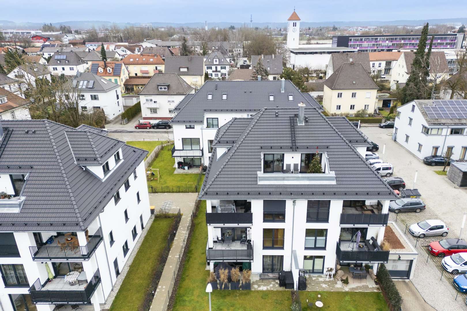 Drohnensicht - Etagenwohnung in 85622 Feldkirchen mit 90m² kaufen