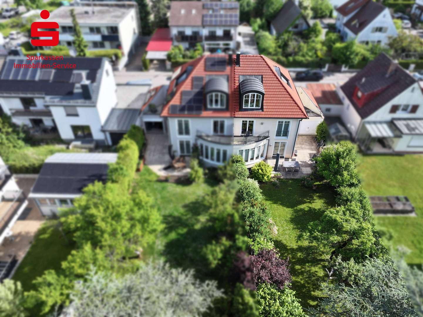Vogelperspektive - Doppelhaushälfte in 81375 München mit 206m² kaufen