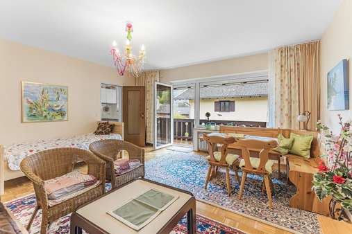 Wohn- und Essbereich - Etagenwohnung in 82487 Oberammergau mit 38m² kaufen